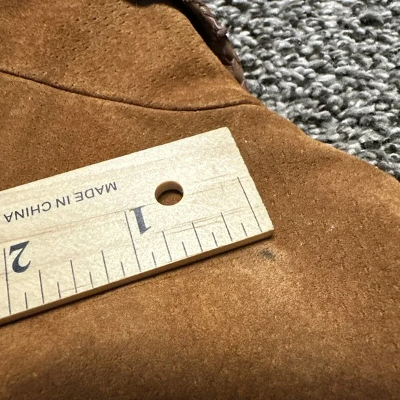 Cripple Creek Golden Tan Suede Leather Fringe Jacket Size Small Western - Picture 10 of 10